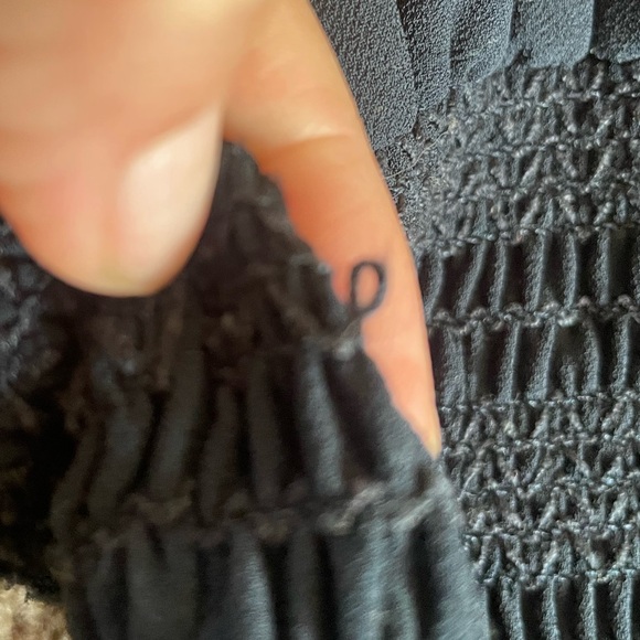 Michael Kors Off Shoulder Smocked Waist Mini Dress Size M Whimsigoth Fall - Picture 5 of 8